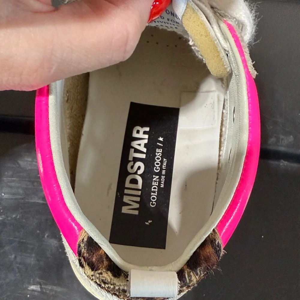 Golden Goose Sneakers with Pink and Gold Accents - Picture 3 of 4